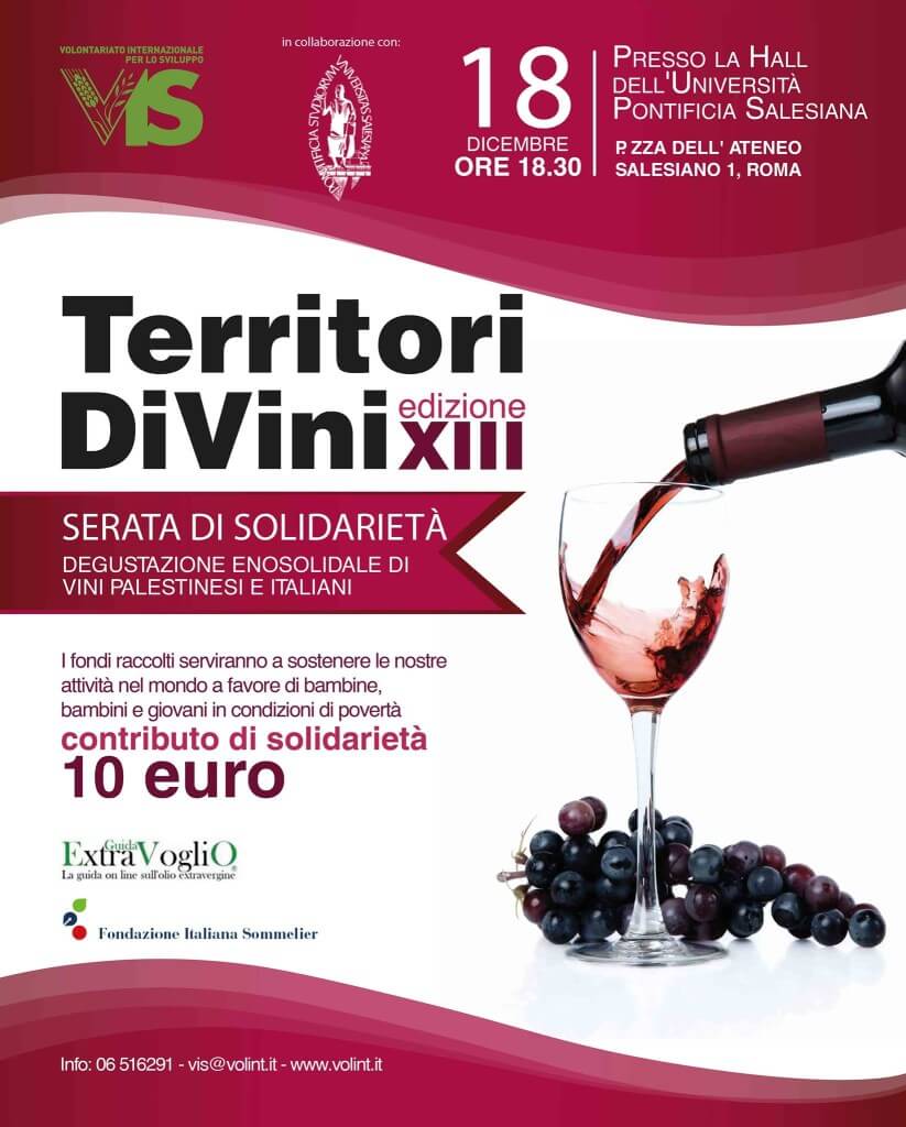 Vis - Territori Divini 2015, vino Palestina e Italia